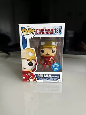 Funko POP Vinyl Marvel  Civil War Iron Man  136 Underground Toys Exclusive  • £8