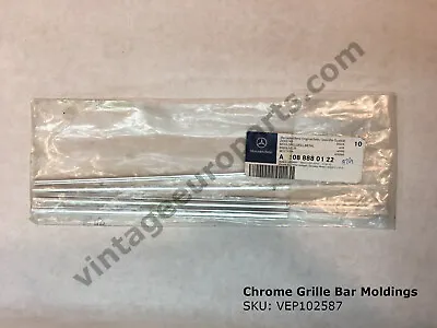 NOS Chrome Grille Bar Moldings Fits Mercedes W108 1088880122 • $28.75
