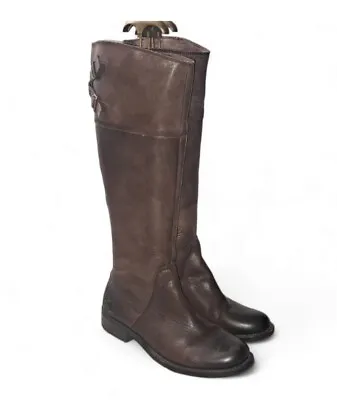 Vince Camuto Keaton Brown Leather Knee High Tall Riding Boots Women's Size 6B • $34