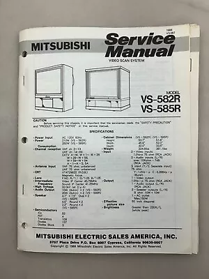 Mitsubishi VS-582R 585R Original Service Manual Free Shipping • $10