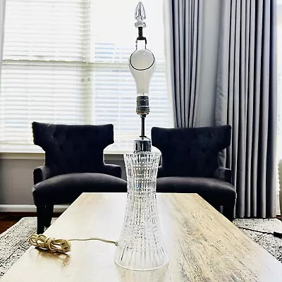 Waterford Lismore Diamond Cut Crystal Glass Lamp ( No Shade) • $205