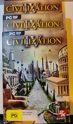 Sid Meier's Civilization IV 4 Complete PC Game Manual Tech Tree Vintage 2007 • $20