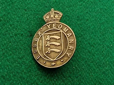 WW1 34 Mm Essex Yeomanry Military Cap Badge • £1.99