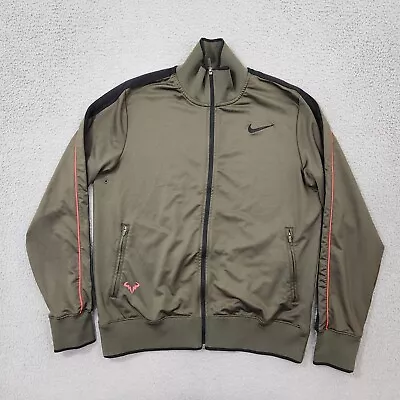 Nike Rafael Nadal Power Court Jacket Men Large Green Full Zip Tennis Performance • $74.95