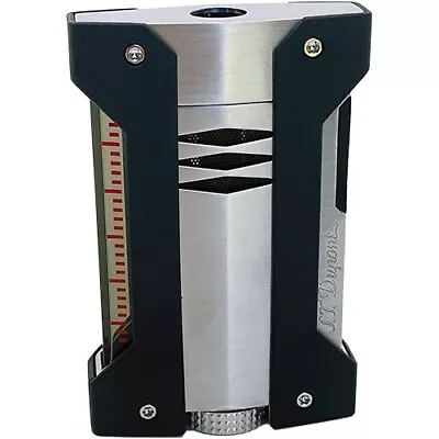 St Dupont Defi Extreme Single Jet Lighter - Black / Chrome Brushed - 021403 • $475