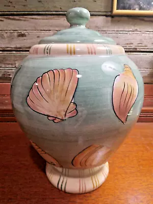 Beautiful Heartfelt Kitchen Creations Seashell Cookie Jar ~ 11  Tall ~ NEW • $20.50