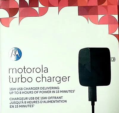 Motorola Oem 15W TurboPower Wall Charger With Original Micro & Type - C Cable • $14.99