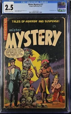 Mister Mystery #17 (1954) CGC 2.5 OW-W Beheading Cover! Red Dress Bernard Bailey • $599