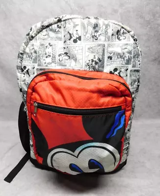 Disney Park Mickey Mouse Laptop Backpack Comic Strip  Size 17.5” X 12” X 6.5” • $19.89