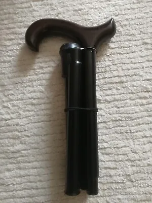 Folding Walking Stick With Wooden Handle • £8