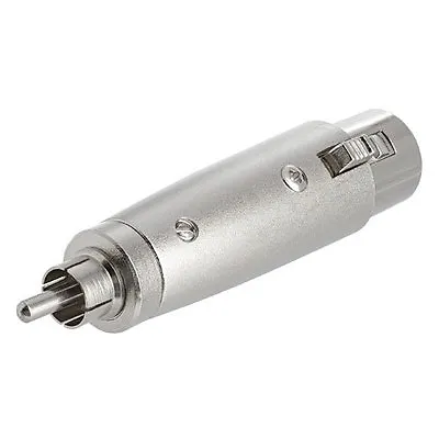 RCA/Phono  XLR Adaptor XLR 3 Pin Female Socket To RCA/Phono Male Plug   • £3.45