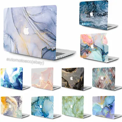 2in1 Marble Hard Case For Macbook M2 Pro 16 14 15 13 Air 11 12 Inch Laptop Cover • £7.19