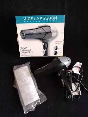 Vidal Sassoon 1875W Professional Full Size Hairdryer TESTED Works Great 2005  • $14.99