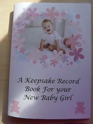 Baby Girl Record Keepsake Book  (Flowers)                                        • £5