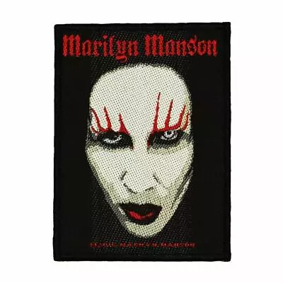 Marilyn Manson Face Woven Sew On Battle Jacket Patch - Licensed 097-2 • $6.50