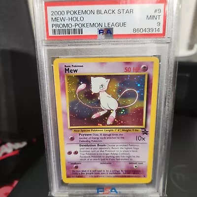  Mew Holo Foil  Black Star Promo #9  Mint PSA 9 Vintage WOTC  Pokemon  • $85