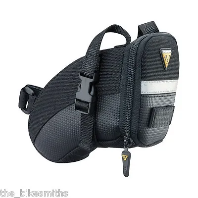Topeak Small Aero Wedge TC2260B Bike Seat Bag Saddle Pack QR Straps Black • $16.92