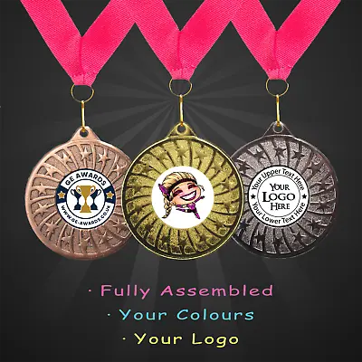 Personalised Dance Medal + Ribbon + Your Own Logo • £1.50