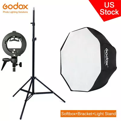 US Godox 80cm Octagon Umbrella Softbox Light Stand Bracket Kit For AD200 200Pro • $61.37