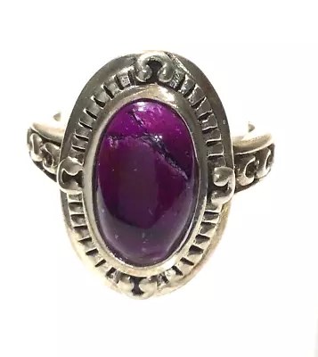Sterling Signed NK Purple Mohave Turquoise Ring • $22
