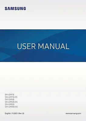Samsung Galaxy Sm-g991 S21 Printed Instruction Manual Guide Handbook 179 Pages • £13.99