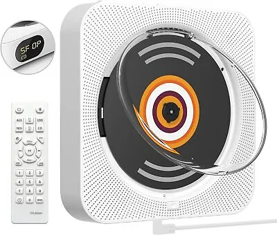 Portable CD Player AONCO Wall Mounted Bluetooth Built-in HiFi Speakers Home A • £37.17