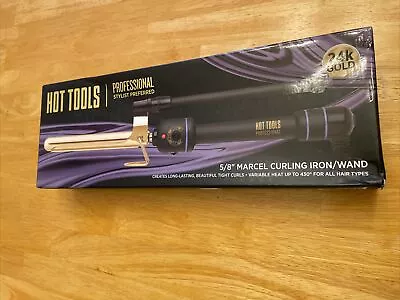 Hot Tools Professional 5/8  Gold Marcel Salon Hair Curling Iron Wand 1104 HT1104 • $37.49