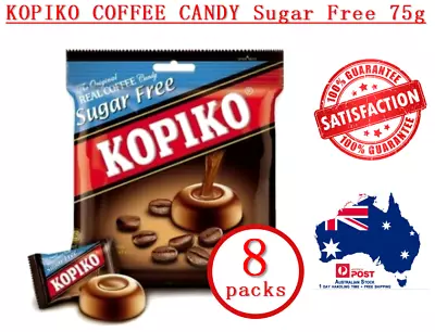 NEW 8 Pack KOPIKO *SUGAR FREE* Oiginal Real Coffee Candy 8x75g + Free Shipping • $28.50