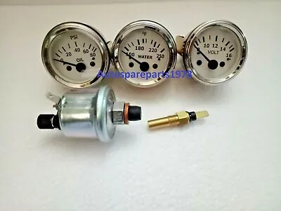 Electrical Gauges Set- Volt Gauge Temp Gauge Oil Pressure Gauge With SENDER WC • $31.50