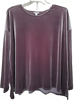 J Jill Brown Velvet Long Sleeve Tunic Size 3X • $24.99