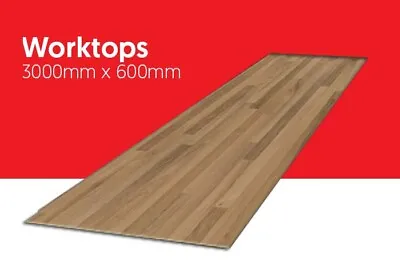 £170.99 • Buy 2 X 3000mm X 600mm X28 Mm Porterhouse Wood Laminate Kitchen Worktop Free Edging