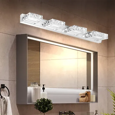 Modern Bathroom Vanity LED Crystal Front Mirror Toilet Wall Lamp Make-up Light • $41.36