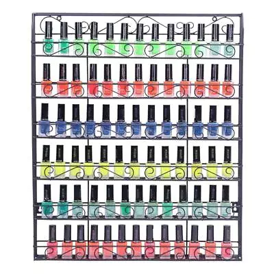 6 Tier Metal Nail Polish Display Rack Storage Over 120 Bottle Wall/Door Mount • $29.49