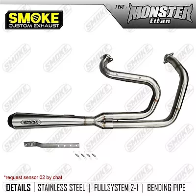 Exhaust Custom 2 Into 1 Fits For 1999-2020 Harley Davidson Sportster Full System • $450