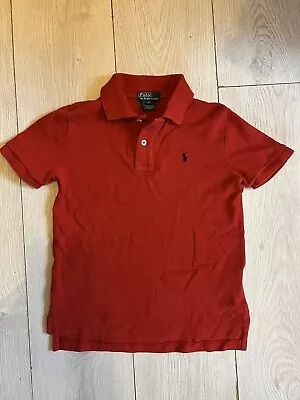 Boys Ralph Lauren Red Polo T-shirt Age 6 • £6.99