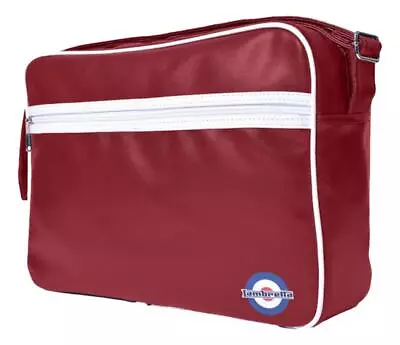 Lambretta Classic Burg Retro Messenger Shoulder Laptop Tablet Body Strap Bag • £22.99