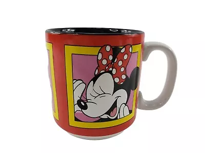 1990's Disney Minnie Mouse Faces Ceramic Red Coffee Tea Mug Cup • $7.68