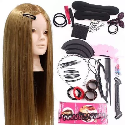 Neverland Beauty 50% Real Human Hair Training Head Hairdressing Mannequin Head • £21.59