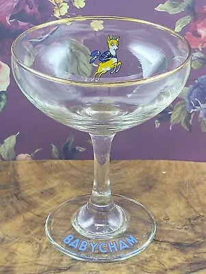 Vintage 1970s Babycham Glass Yellow Fawn Deer Bar Advertising Party Glasses VGC • £8.99