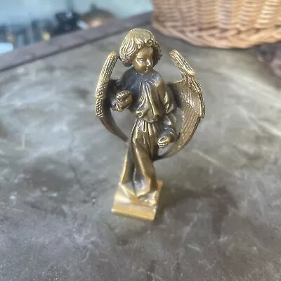 Vintage Brass Angel Statue Miniature Metropolitan Museum Of Art  • $29