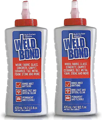 Weldbond Multi-Surface Adhesive Glue Bonds Most Anything. 2-pack  • $34.53