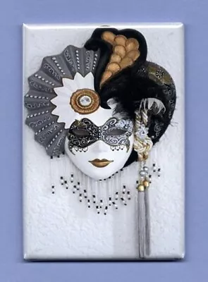 Mask *fridge Magnet* Drama Carnival Parade Mardi Gras Festival Costume Colorful • $8.95