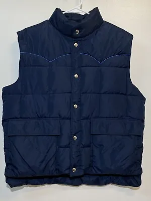 Vintage Down Designs Western Style Puffer Down Vest Adult Large • $33.80