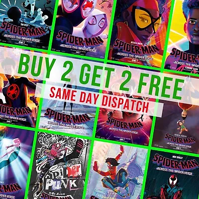 Movie Poster Spider-man Across The Spider-verse Spiderman Wall Art Marvel Print • £5.99