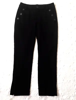 Cabi Pant Trouser Maestro Black Ankle Crop Sailor Nautical Stretch Ponte 2 Women • $24.99