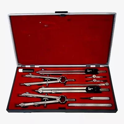 Vtg Teledyne Post Career Instruments Drawing Drafting 10 Pc Set W/hard Case EUC • $49.95