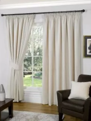 Wexford Lined Pencil Pleat Bay Window Curtain 350cm W X 137cm D Each (set Of 2) • £19.99