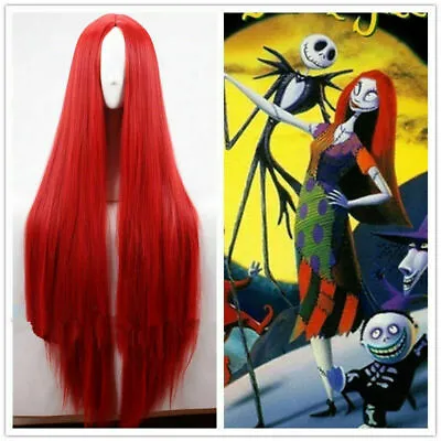 Nightmare Sally Long Straight Red Cosplay Wig Before Christmas Wig • $15.16