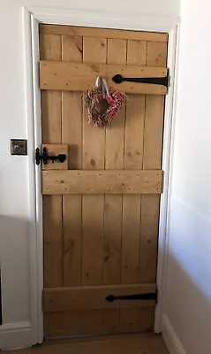 SOLID LEDGED DOORS ~ RUSTIC   COTTAGE BARN DOORS - 30mm Thick MADE TO MEASURE • £150