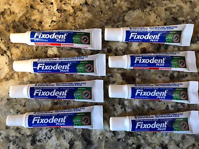 $9.99 • Buy 8 Tubes Fixodent Plus Scope Hold & Seal Denture Adhesive Bulk SMALL